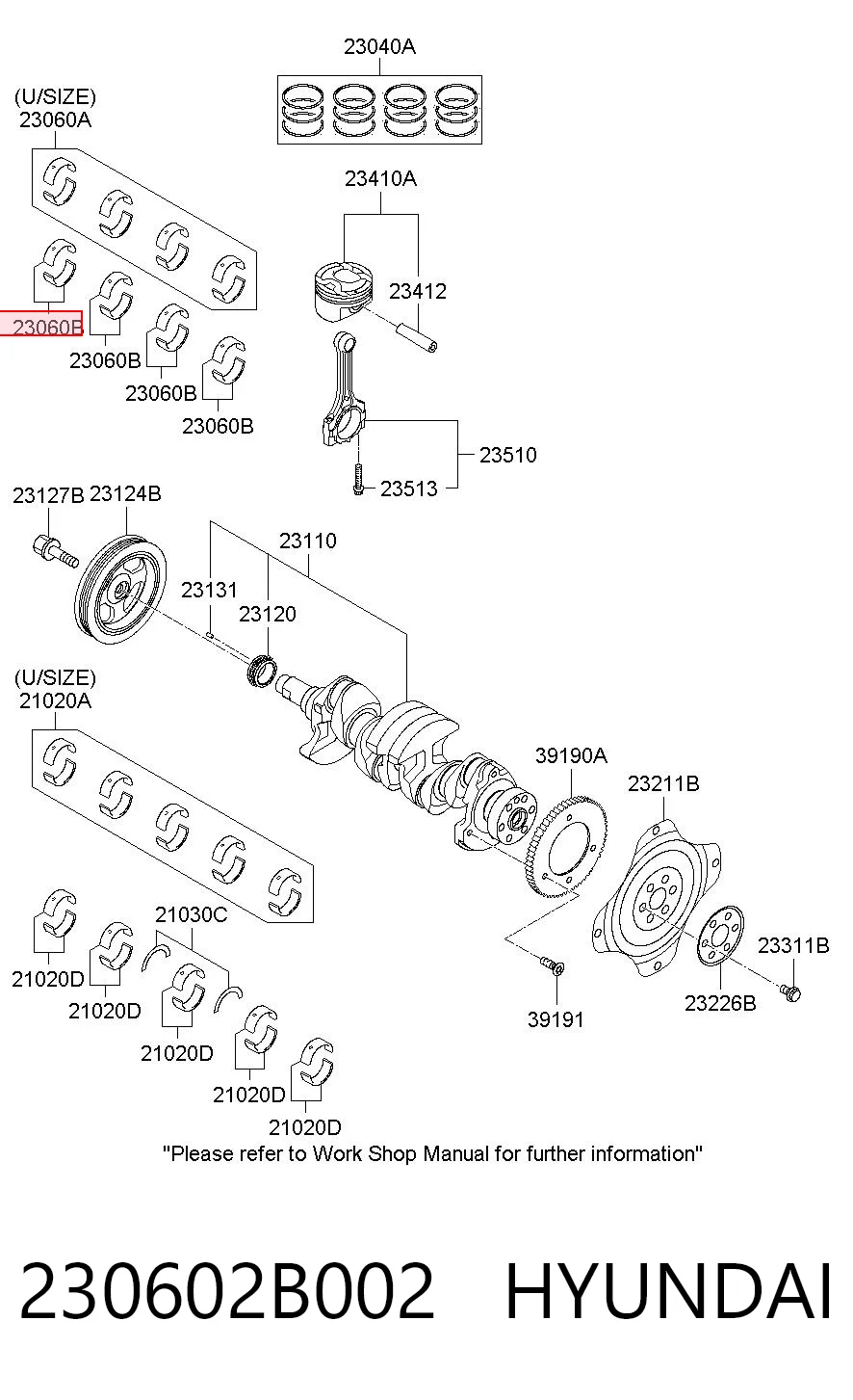 230602B002 Hyundai/Kia Підшипник шатуна