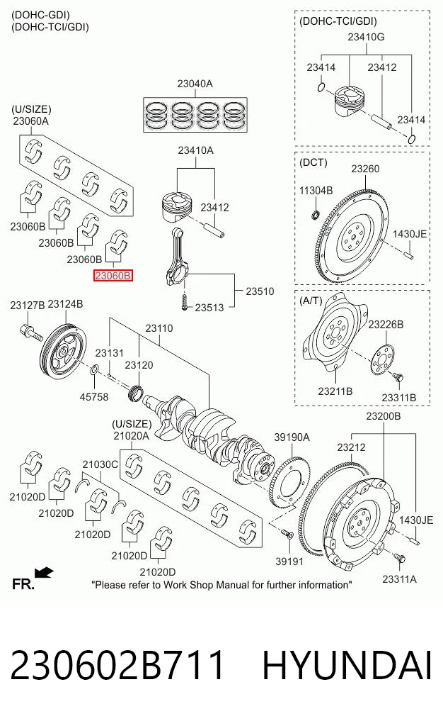 230602B711 Hyundai/Kia Підшипник шатуна