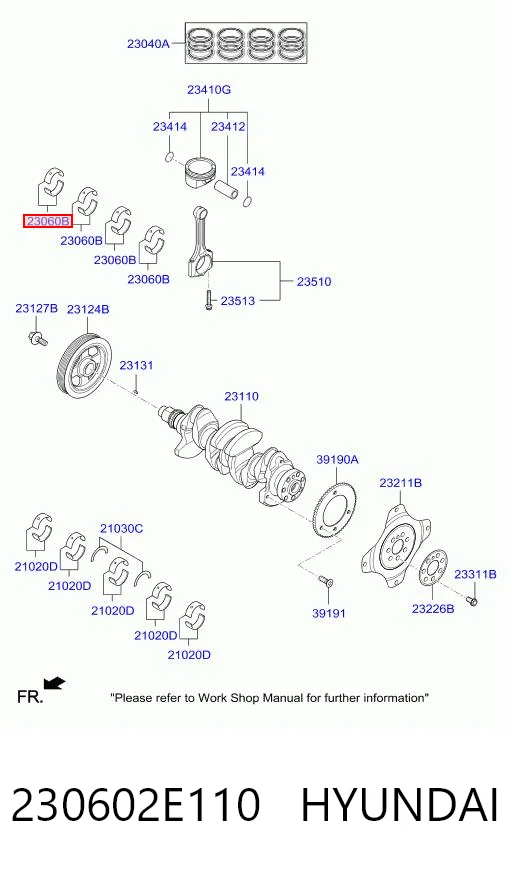 230602E110 Hyundai/Kia Підшипник шатуна