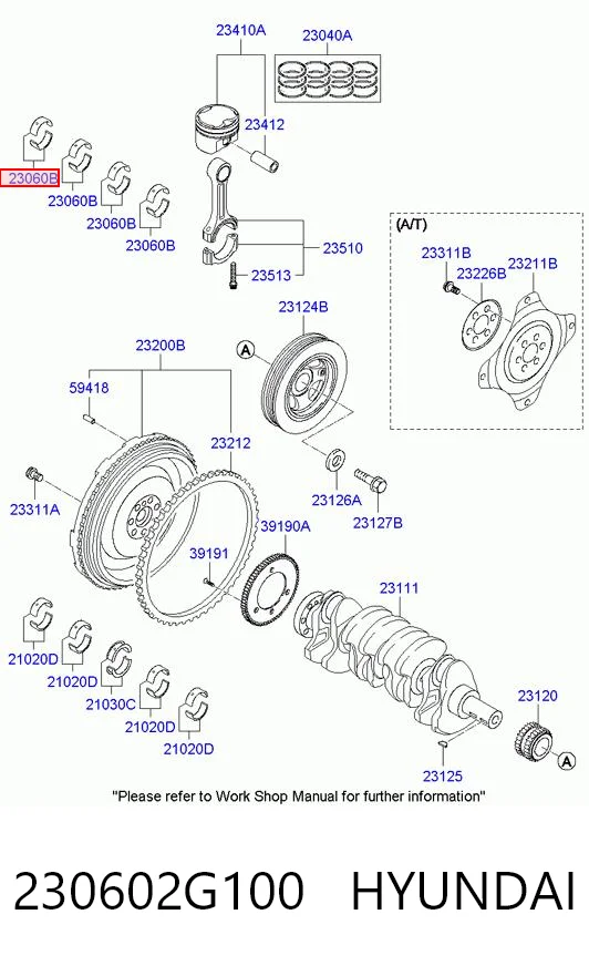 Вкладиші шатунні 230602G100 Chrysler