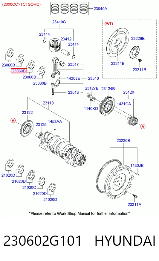 230602G100 Chrysler Підшипник шатуна