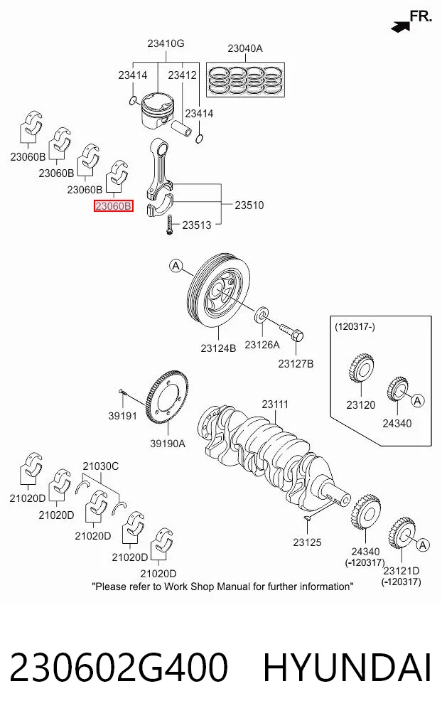 230602G400 Hyundai/Kia Підшипник шатуна