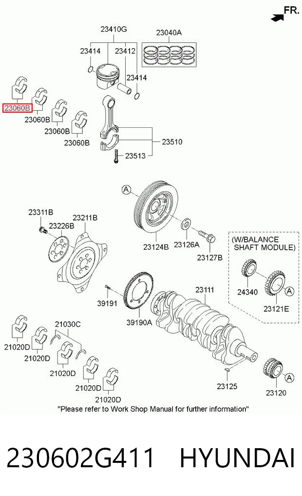 230602G411 Hyundai/Kia Підшипник шатуна