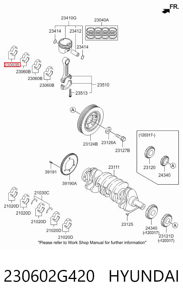 230602G420 Hyundai/Kia Підшипник шатуна