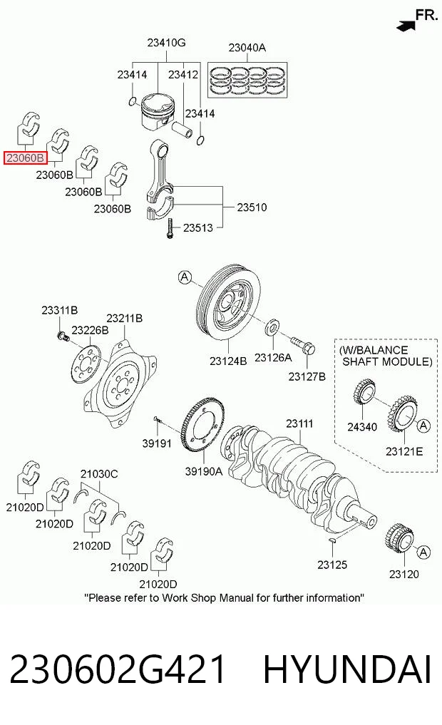 230602G421 Hyundai/Kia Підшипник шатуна