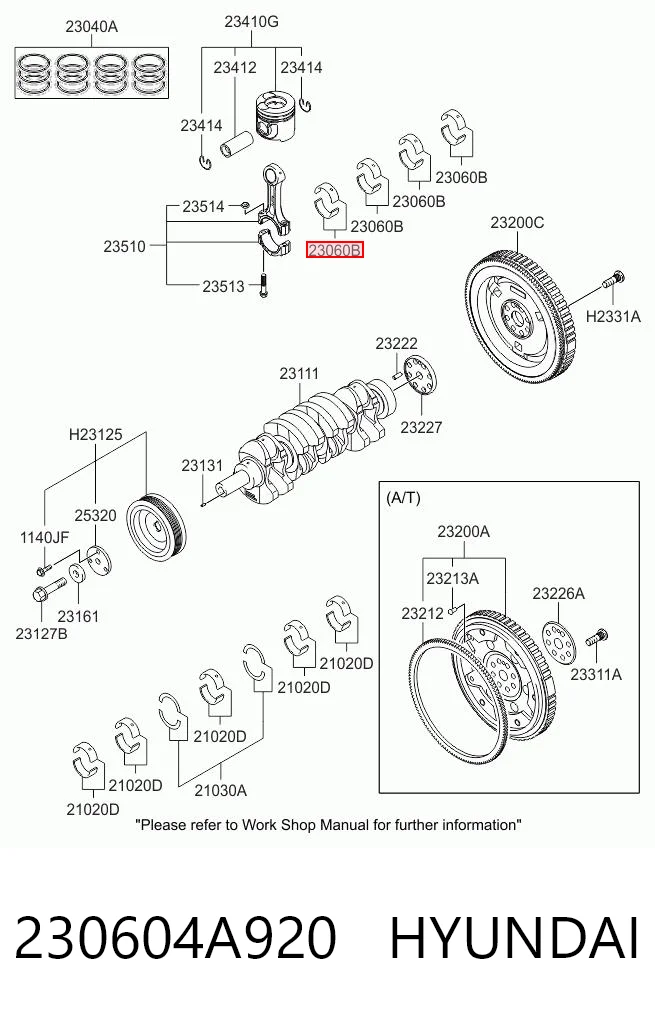 Шатунні вклалиші колінвала STD KIA Sorento I позашляховик (JC) (2002 - 2006) ціна, від 8.73 USD