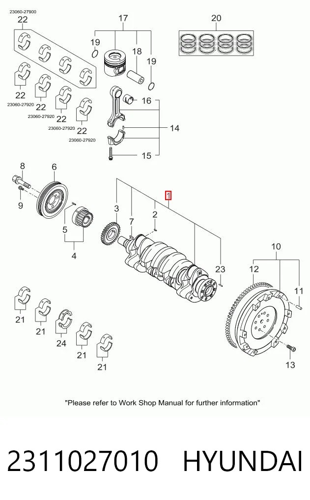  Колінвал KIA Sportage 2