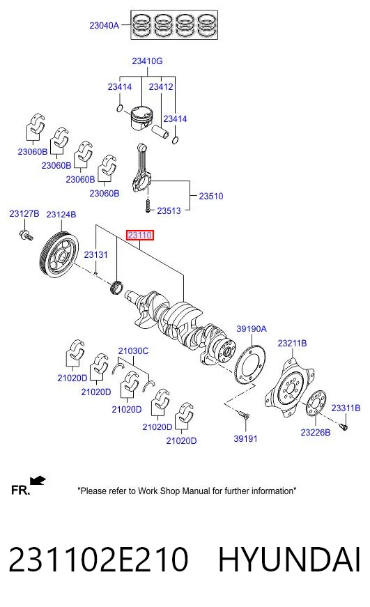 6D0262EU00 Honda Колінвал двигуна