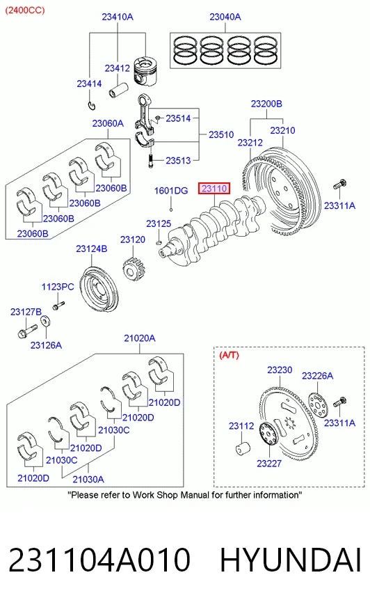 231114A000 Honda Колінвал двигуна