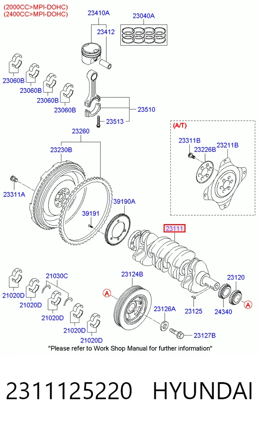 Колінчастий вал Hyundai Sonata V
