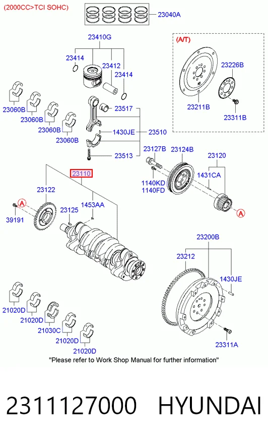 Купити Колінвал KIA Sportage II JE