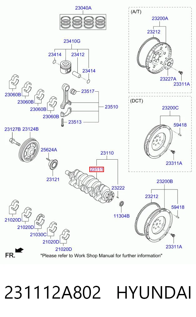 231112A802 Hyundai/Kia Колінвал двигуна