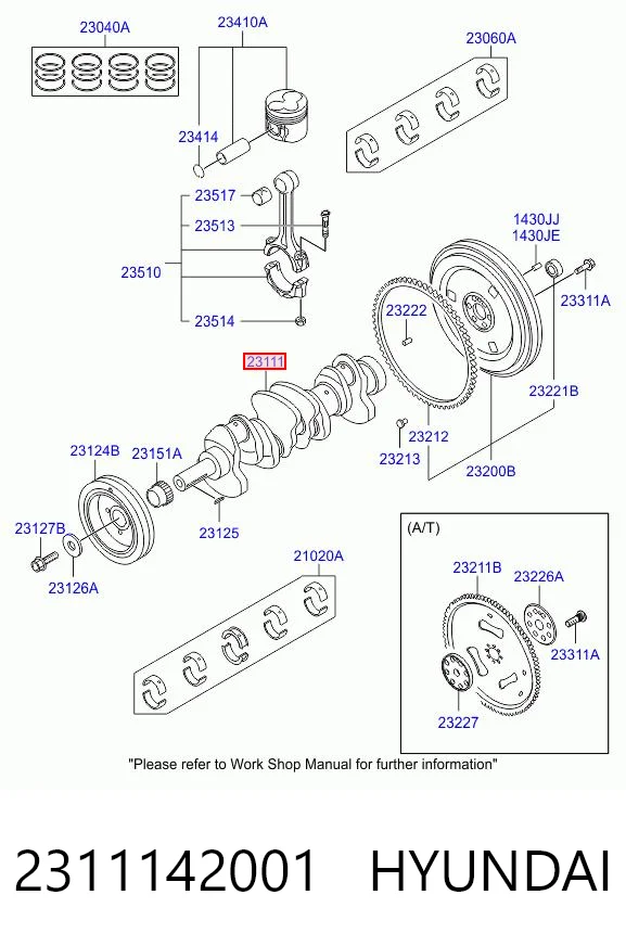 Колінвал 2311142012 Chrysler