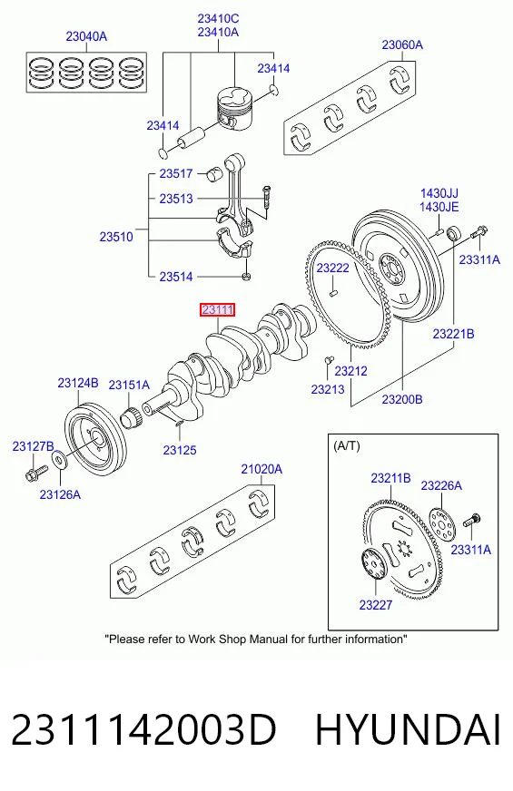 2311142012 Chrysler Колінвал двигуна
