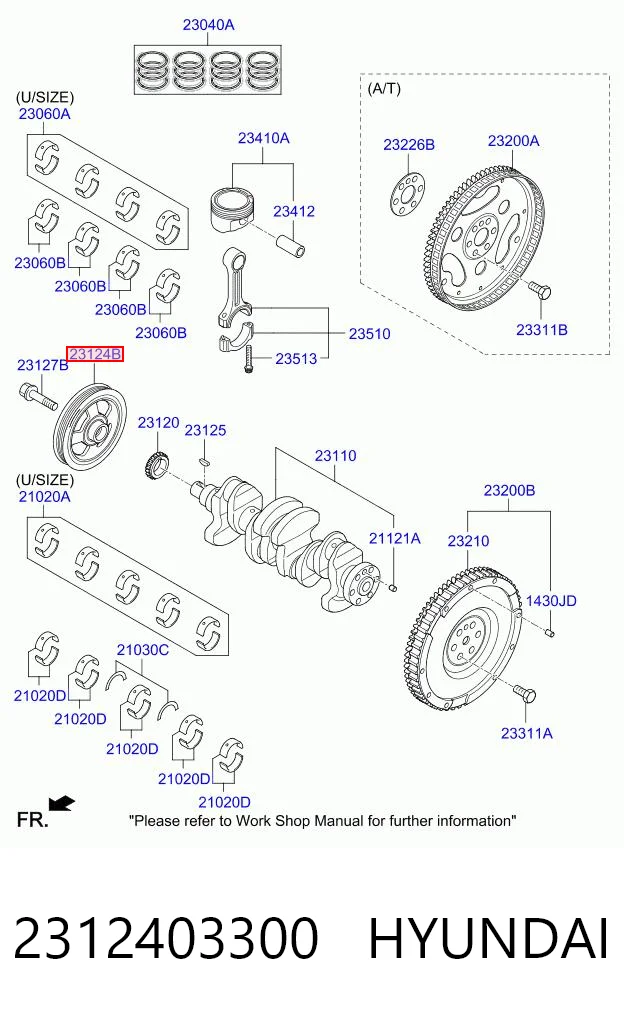 2312403300 Hyundai/Kia Демпфер колінвалу