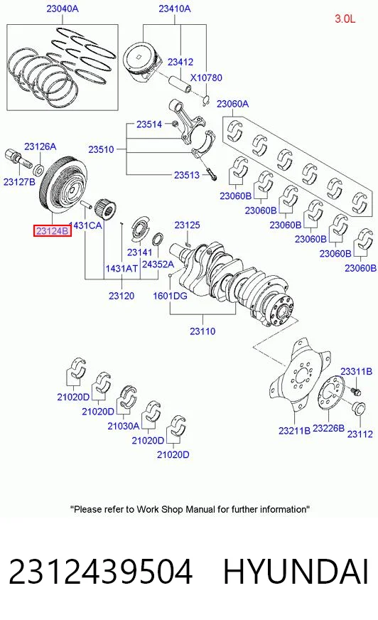 2312439504 Hyundai/Kia Демпфер колінвалу
