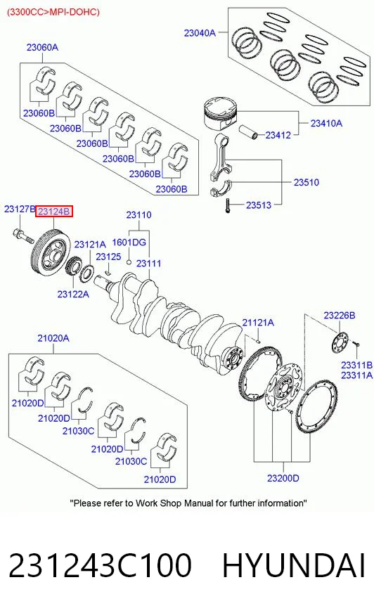  Шків колінвала Hyundai Veracruz 