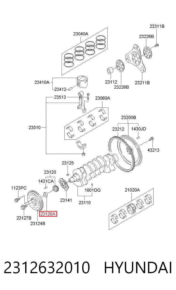 2312632010 Hyundai/Kia Шайба колінчастого вала