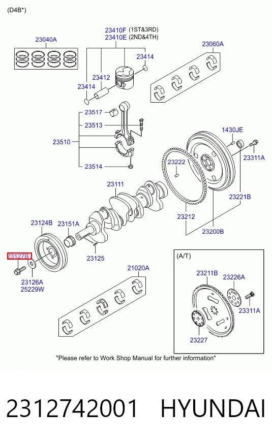Купити 2312742002 Mitsubishi Болт колінвалу