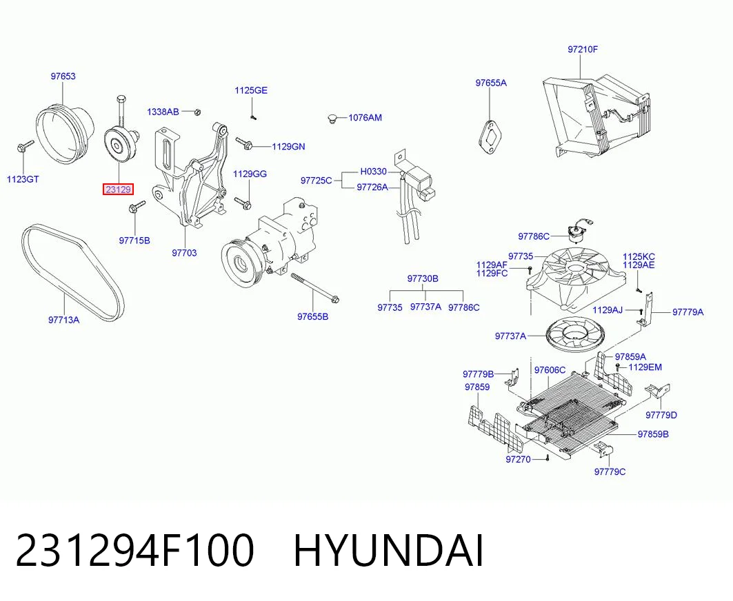 Ролик натяжителя ременя газорозподілу Hyundai H-1 STAREX Starex фургон (A1) (1997 - 2007) ціна, від 9.15 USD
