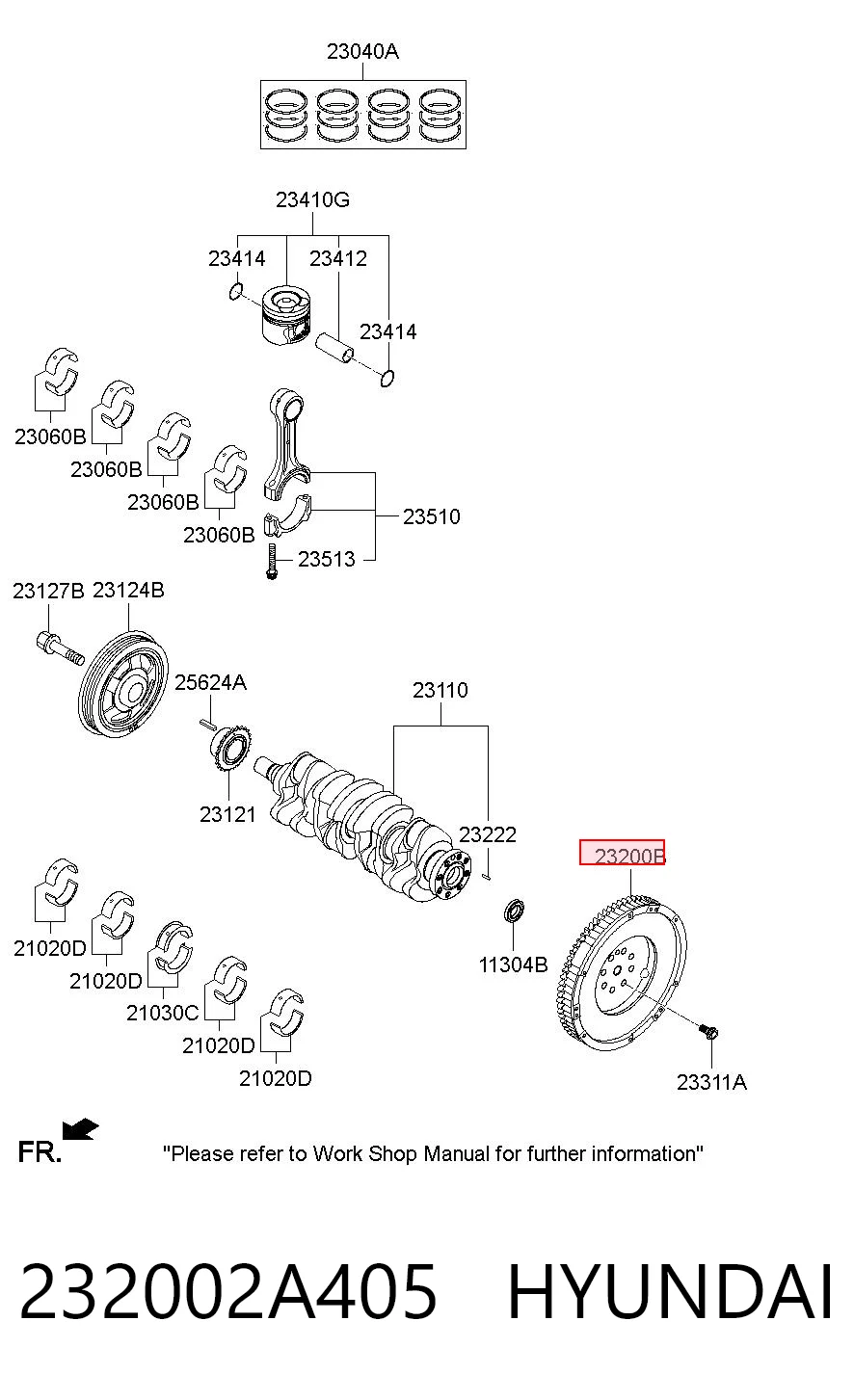 232002A405 Hyundai/Kia Демпферний маховик