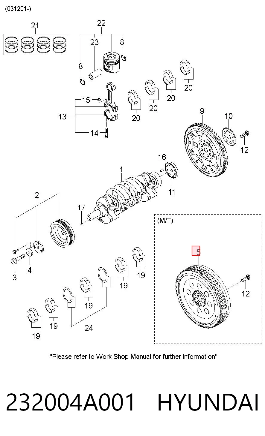 Маховик двигуна KIA Sorento I позашляховик (JC) (2002 - 2006) ціна, від 244.86 USD