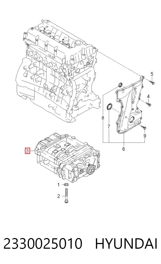 2330025010 Hyundai/Kia Балансувальний вал