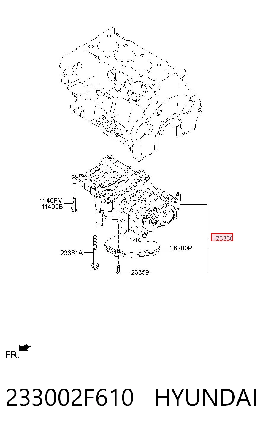 233002F610 Hyundai/Kia Корпус балансувального механізму