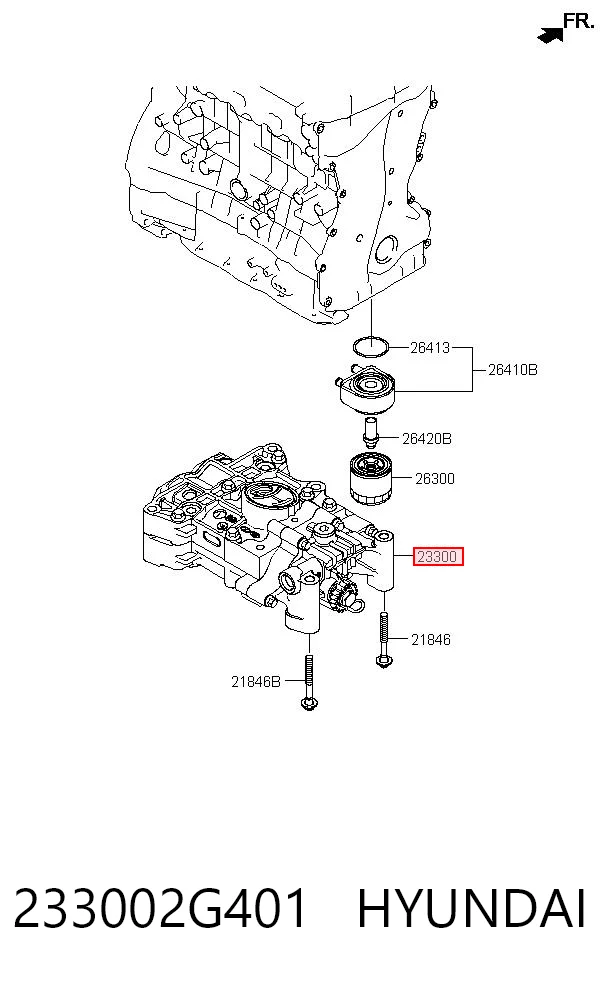 233002G401 Hyundai/Kia Корпус балансувального механізму