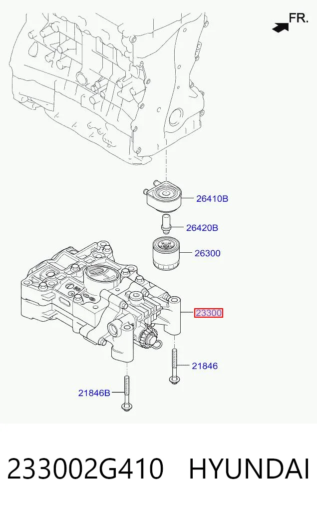 233002G410 Hyundai/Kia Масляний насос двигуна