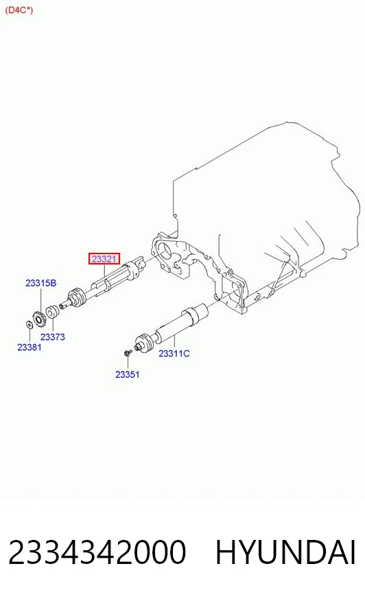 2334342000 Hyundai/Kia Балансувальний вал