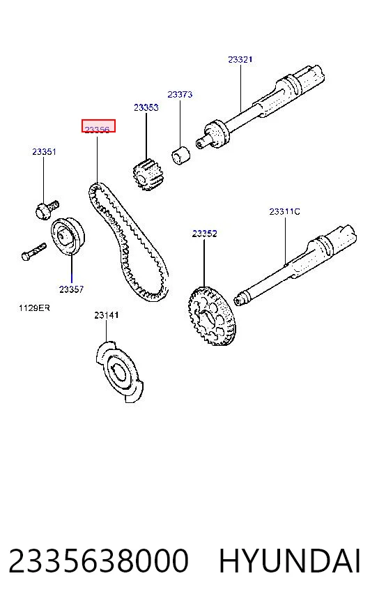 2335638000 Hyundai/Kia Ремінь балансувального вала