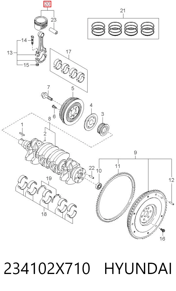 234102X710 Hyundai/Kia