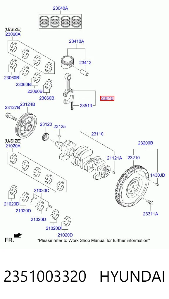 2351003320 Hyundai/Kia Шатун двигуна
