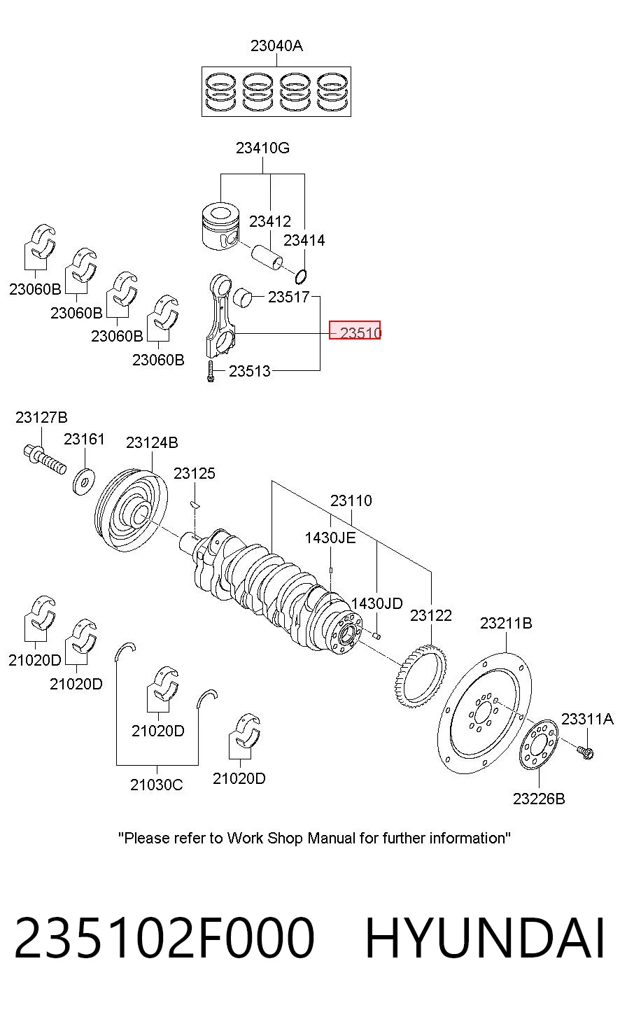 235102F000 Hyundai/Kia Шатун двигуна