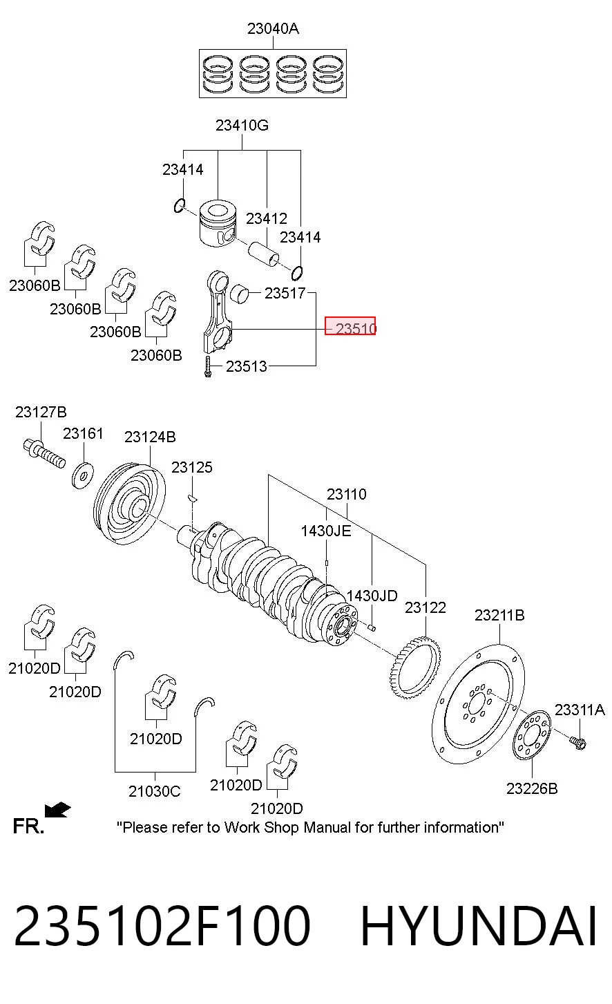 235102F100 Hyundai/Kia Шатун двигуна
