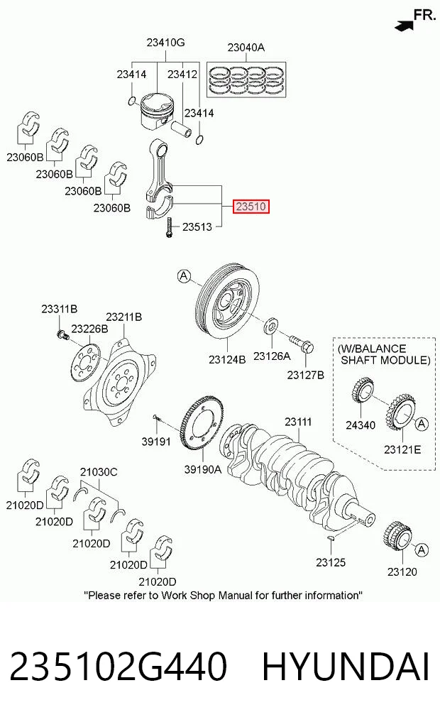 235102G440 Hyundai/Kia Шатун двигуна