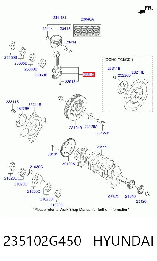 235102G450 Hyundai/Kia Шатун поршня ДВЗ