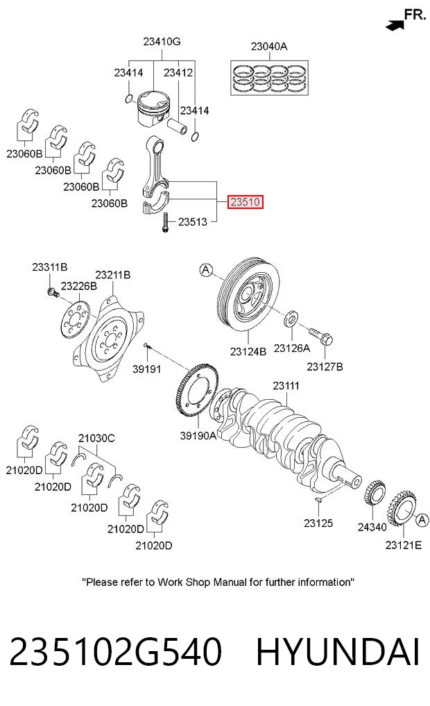 235102G540 Hyundai/Kia Шатун двигуна