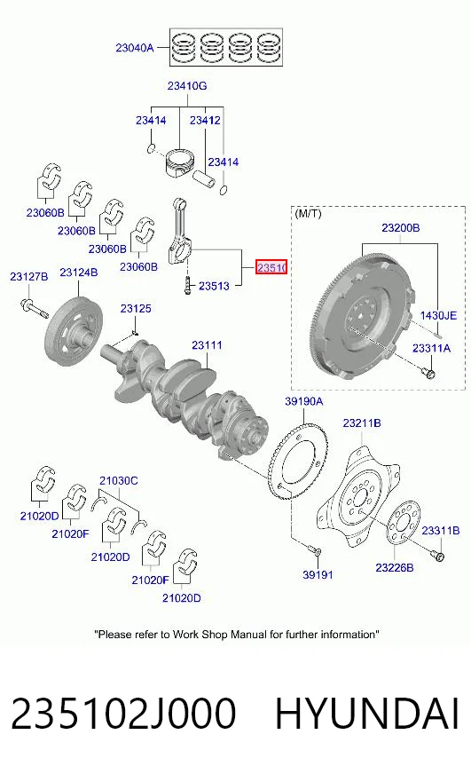 235102J000 Hyundai/Kia Шатун поршня ДВЗ