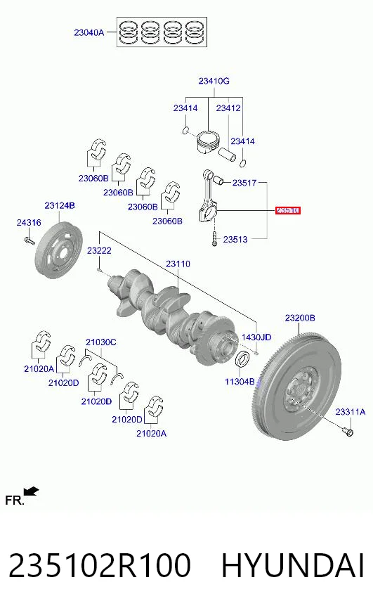 235102R100 Hyundai/Kia Шатун двигуна