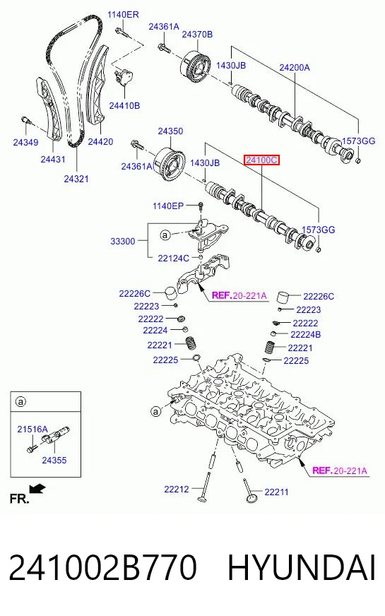 241002B770 Hyundai/Kia Розподільчий вал впускний