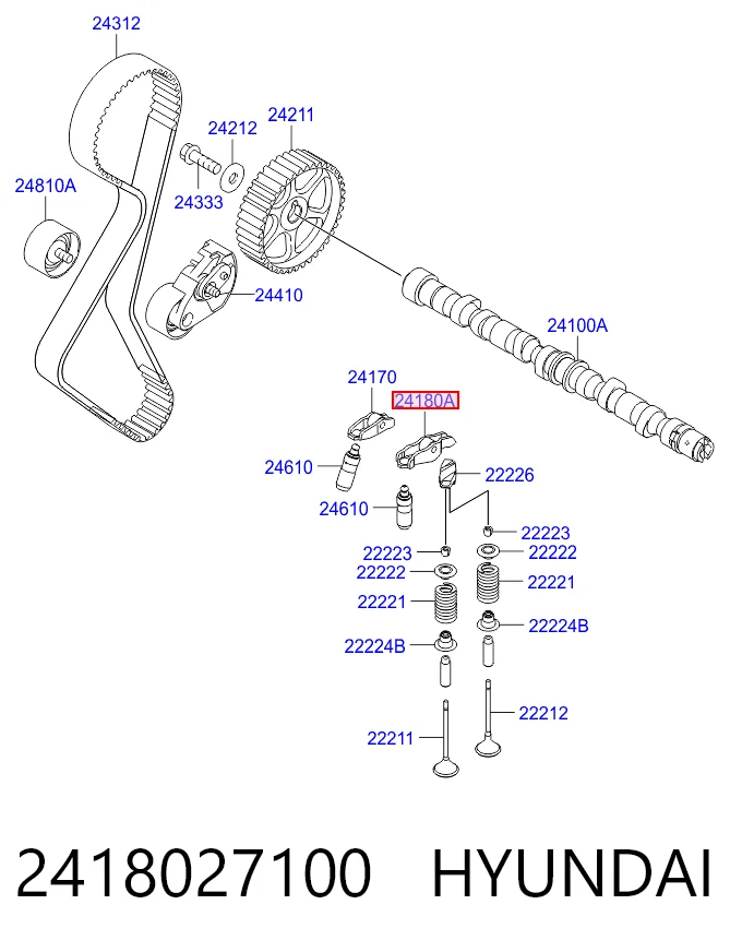 Коромисло клапана (рокер), випускний 2418027000 General Motors