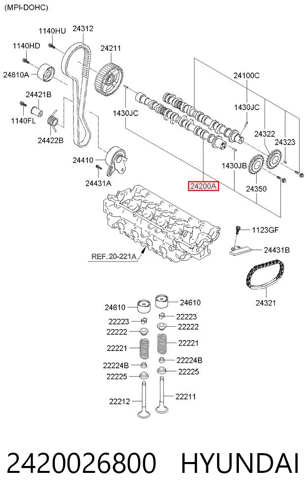 2420026810 Chrysler Вал розподільний