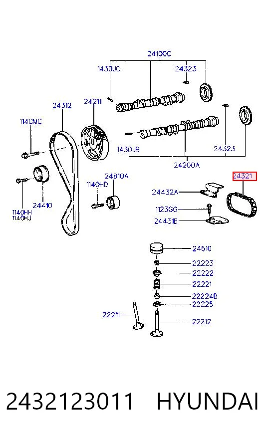 Купити Ланцюг ГРМ Hyundai Trajet  FO