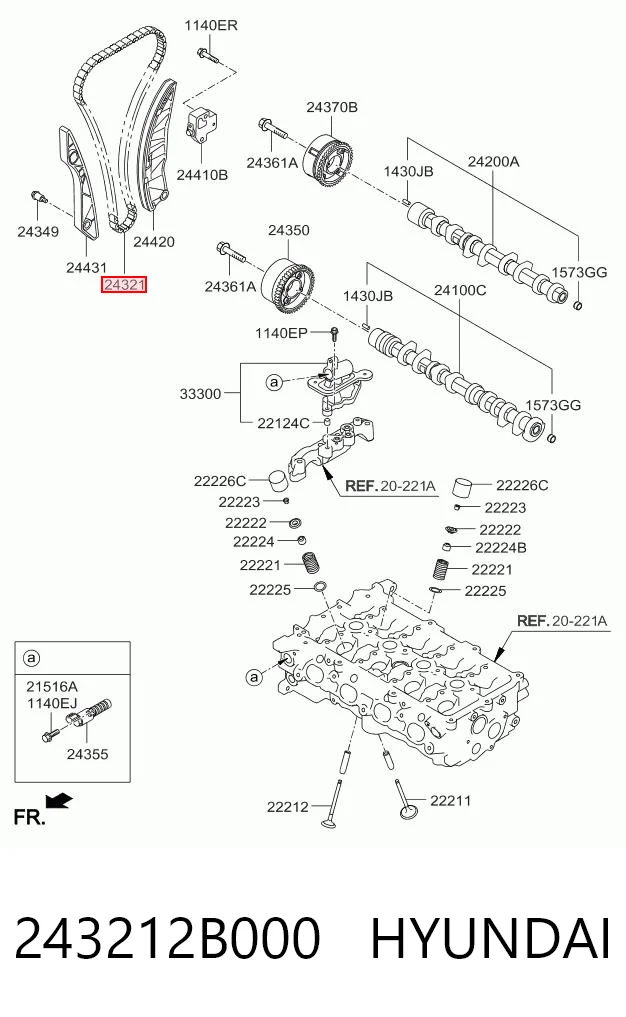 Купити KM0100608CHN KAP Ланцюг ГРМ, розподілвала