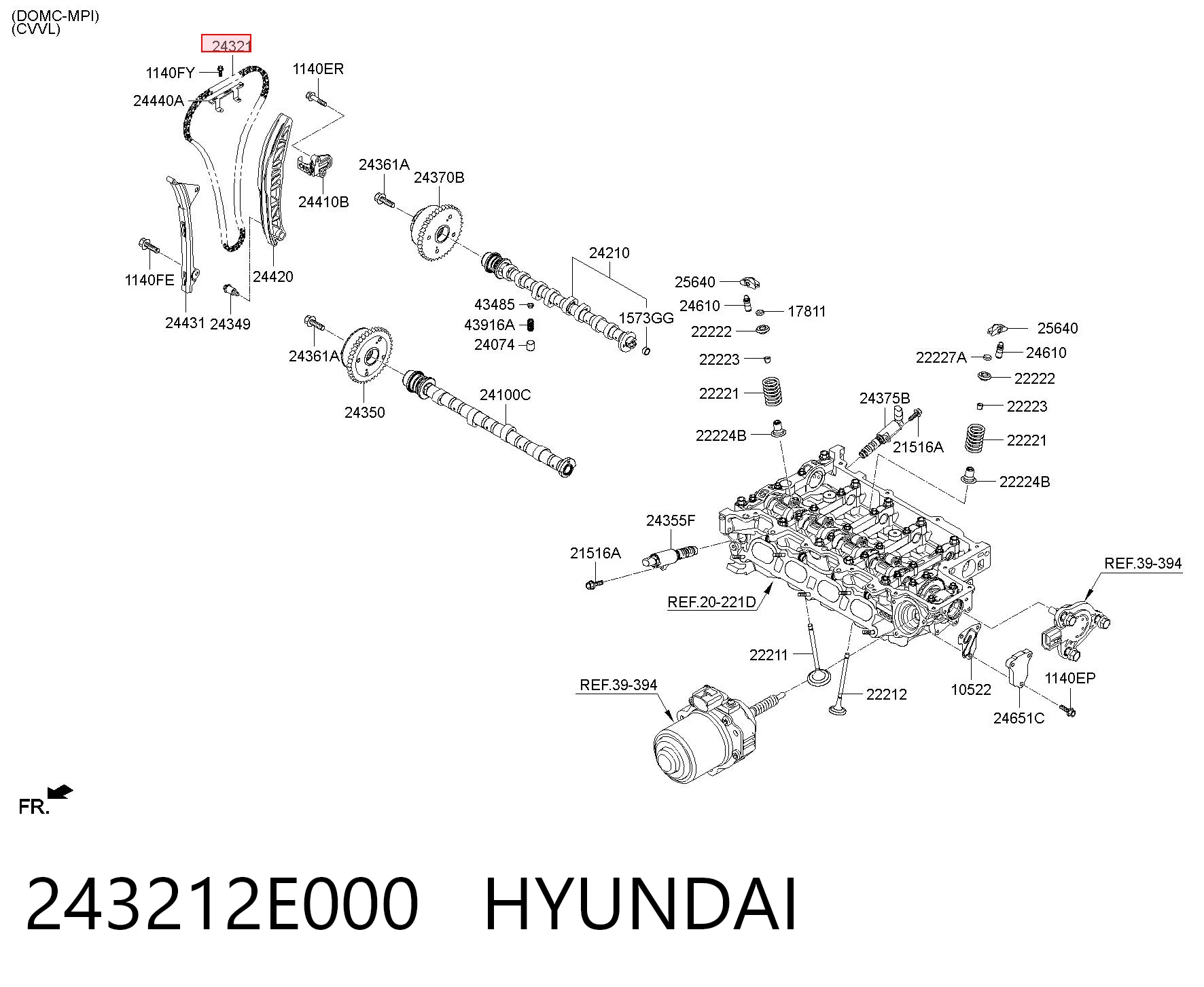Ланцюг ГРМ 30109137 AND