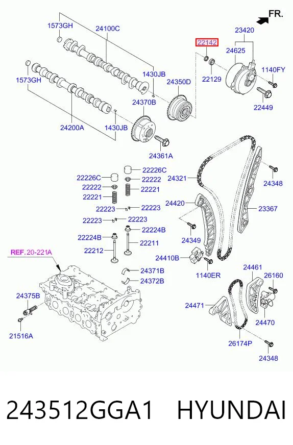 243512GGA1 Hyundai/Kia Заглушка кузова (підлоги)