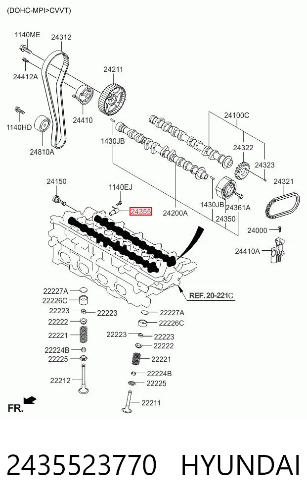 2435523770 Hyundai/Kia Клапан регулювання тиску масла