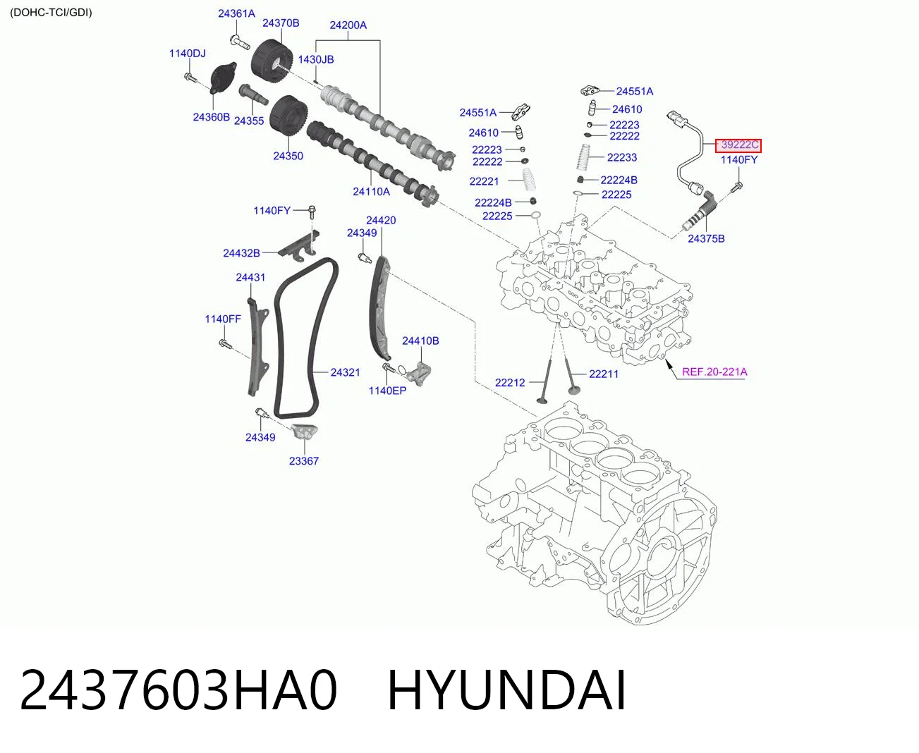2437603HA0 Hyundai/Kia 